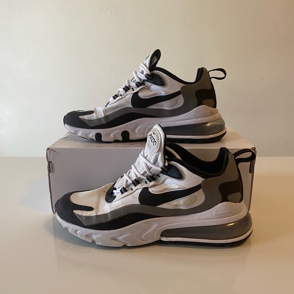 Nike Air Max 270 React Shoes White Black Oreo Men Size 8 - Picture 9 of 11